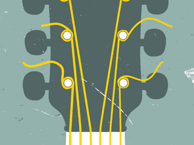 Poster guitar illustration poster texture