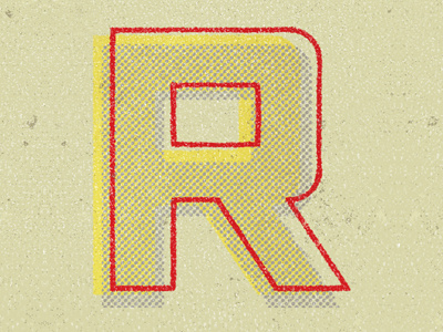 Customized R design r texture typography