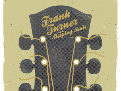 Frank Turner Poster frank turner gig poster guitar