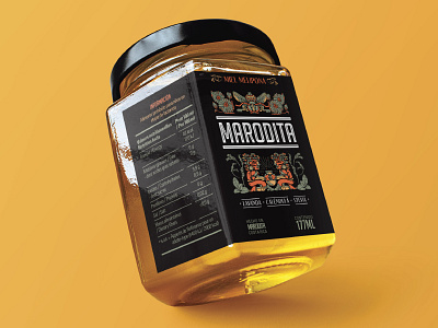 Marodita — Honey Label branding digital art graphic design honeybee identity design illustration labels logo packaging