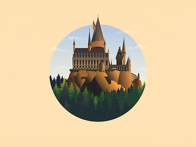 Hogwarts castle design fan art fantastic world fantasy fantasy art harry potter hogwarts illustration landscape design lanscape magic magic school school vector vector art