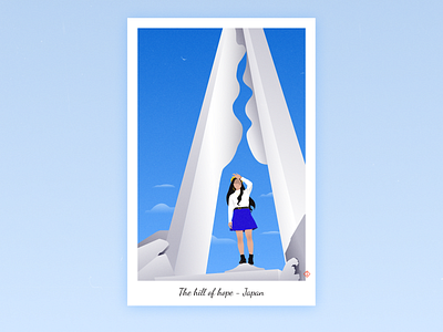 Hill of hope design girl girl illustration hill of hope hiroshima illustration itto kuetani japan japanese marble model modeling onomichi photo polaroid sculpture tourism tourist vector vector art