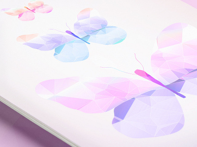 Butterfly butterfly colors illustration polygon poster print vector