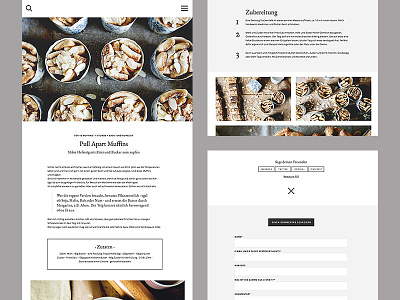 Food Blog #1 design flat food food blog layout responsive typo website