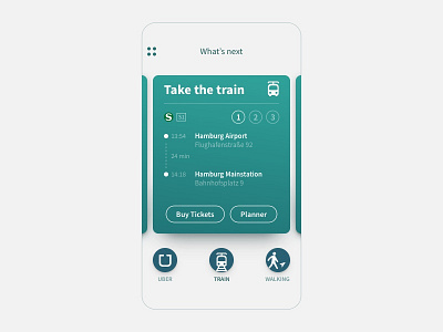 Train connection assistant - mobile view