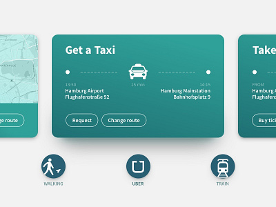 Taxi connection assistant - tablet view