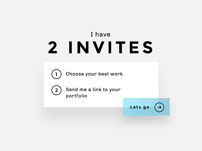 2 Invites clean design drafted dribbble invite flat design invite portfolio responsive typography ui webdesign website
