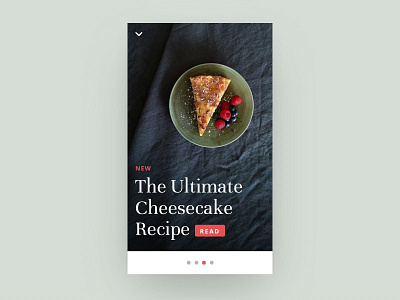 Recipe Main Teaser app design food foodblog mobile overview recipes responsive typography ui webdesign website