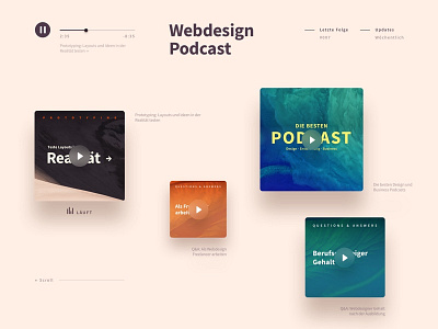 Podcast Stage Layout Design blog cover design landingpage player podcast responsive teaser typography ui webdesign website
