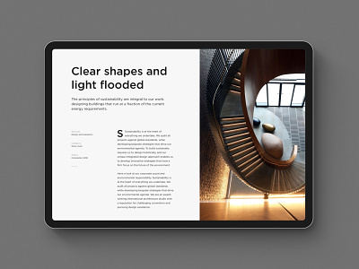 Architecture Website Tablet Version