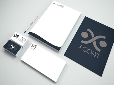 Acoffi branding accounting brand branding firm grid isotype logo mexico
