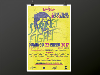 #StreetFightExpoCanvas design event flyer graffiti hiphop mexico rap