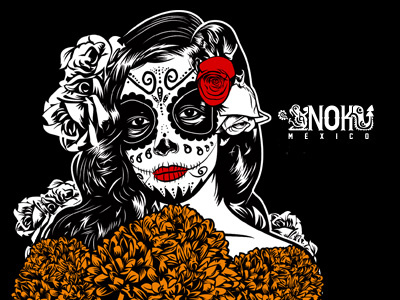 NOK CATRINA // NOKMEXICO // catrina custom design illustration illustrator screenprinting skull tee tshirt tshirtdesign wacom