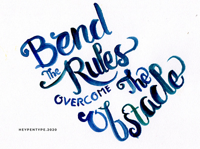 Break Rules Lettering branding brush lettering font design illustration typography vector watercolor