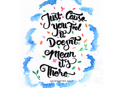 There-there lyrics quotes brush lettering design font design graphic design lyrics music quotes typography watercolor