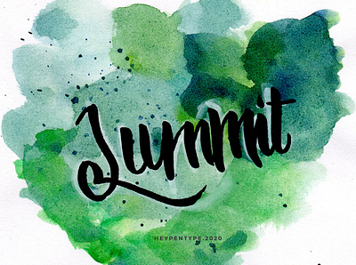 Summit brush lettering design graphic design lettering texture watercolor