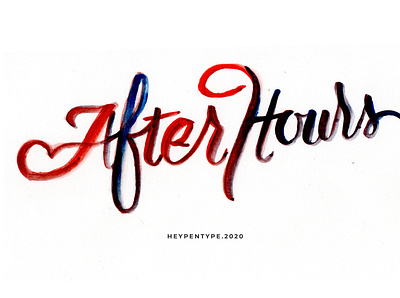 AfterHours branding brush lettering design font design graphic design illustration lettering texture typography watercolor