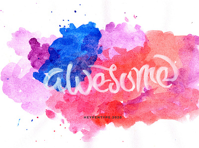 awesome brush brush lettering graphic design illustration typography watercolor