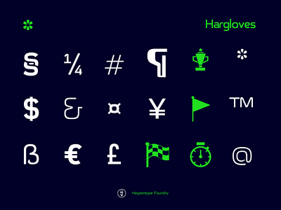 HARGLOVES FONTS | Symbol app dashboard display esport flat fontdesign freefont graphic graphic design icons modern sports sportsapp symbols technology typedesign typography ui webdesign