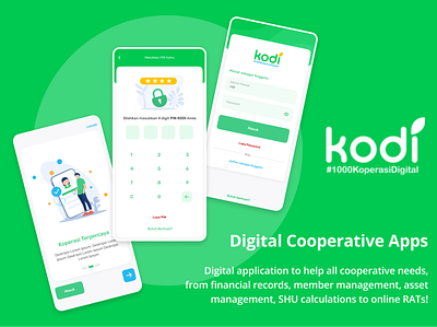 Kodi Mobile (Redesign) concept cooperative login money pin