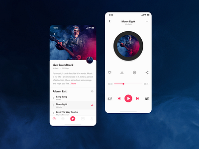 Music mobile app design figma ui