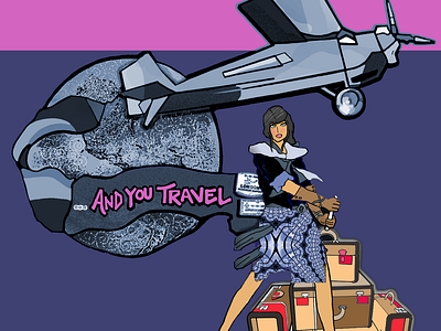 ...and you travel (fashion illustration) by Lori Hammond