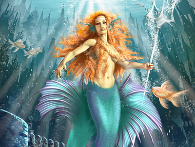 Guardians of Atlantis art book character design childrens book colorful concept art digital illustration digital painting illustration mermaid ocean painting phtoshop sea