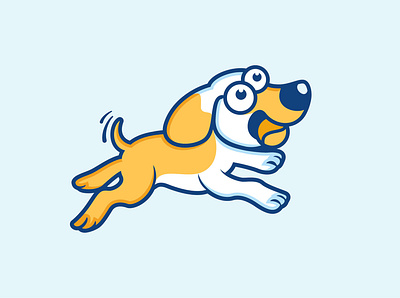 Funny Dog Logo Template animal animation ball cartoon character cute design dog fun funny illustration kids