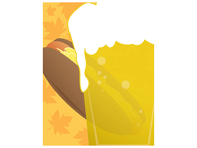 Flyer Design - Oktoberfest autumn beer design fall graphic design graphics illustration leaves minimal orange vector