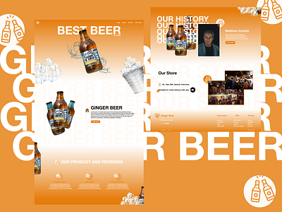 Web Design For Product Profile - GINGER BEER