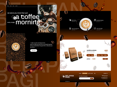 Coffee shop web design - Delapan Pagi