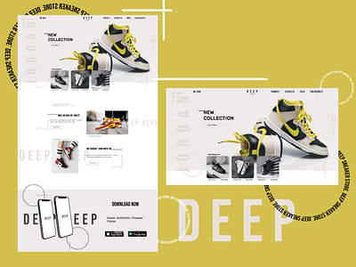 Sneakers Store Web Design - DEEP Store marketplace sneaker sneaker store sneakers store ui ui design ui ux web uiux web web design webdesign webdesigner webdesigns