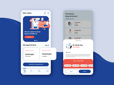 Mobile UI design telemedicine/hospital