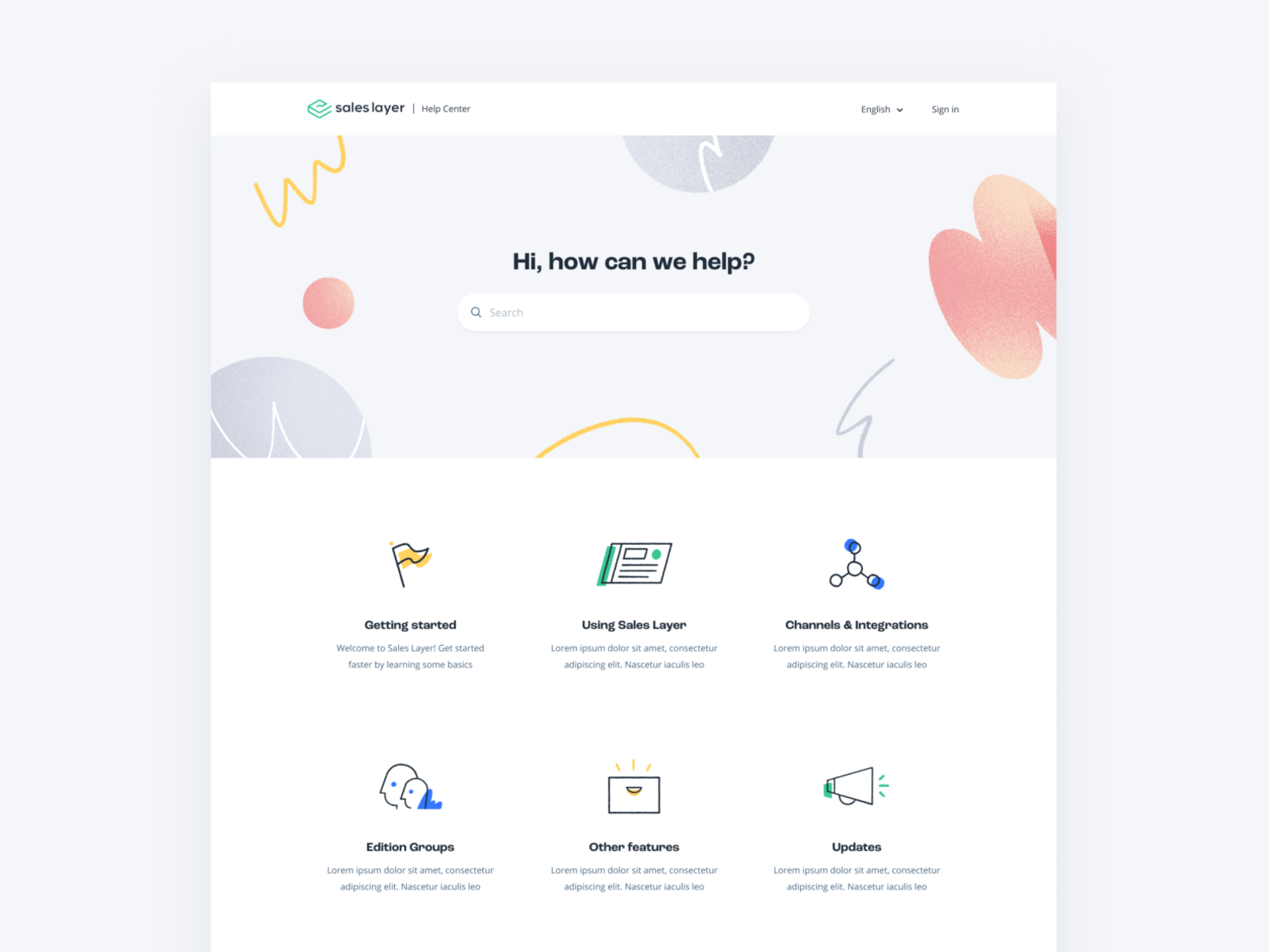 Ui support. Help Dribbble. Help Page.