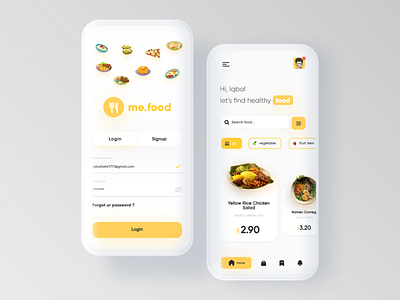 Delivery food app android appdesign clean clean ui design minimal minimalist mobile ui uidesign uiux ux