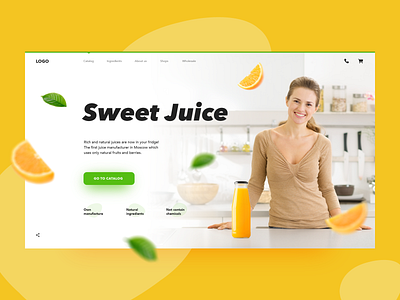 Sweet Juice dailyui drink fruits juice webdesign