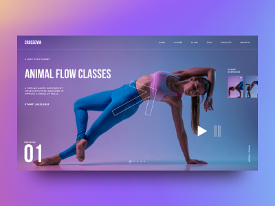 Fitness Course — Inner Page beauty dailyui fitness goldengrid health sport webdesign workout yoga