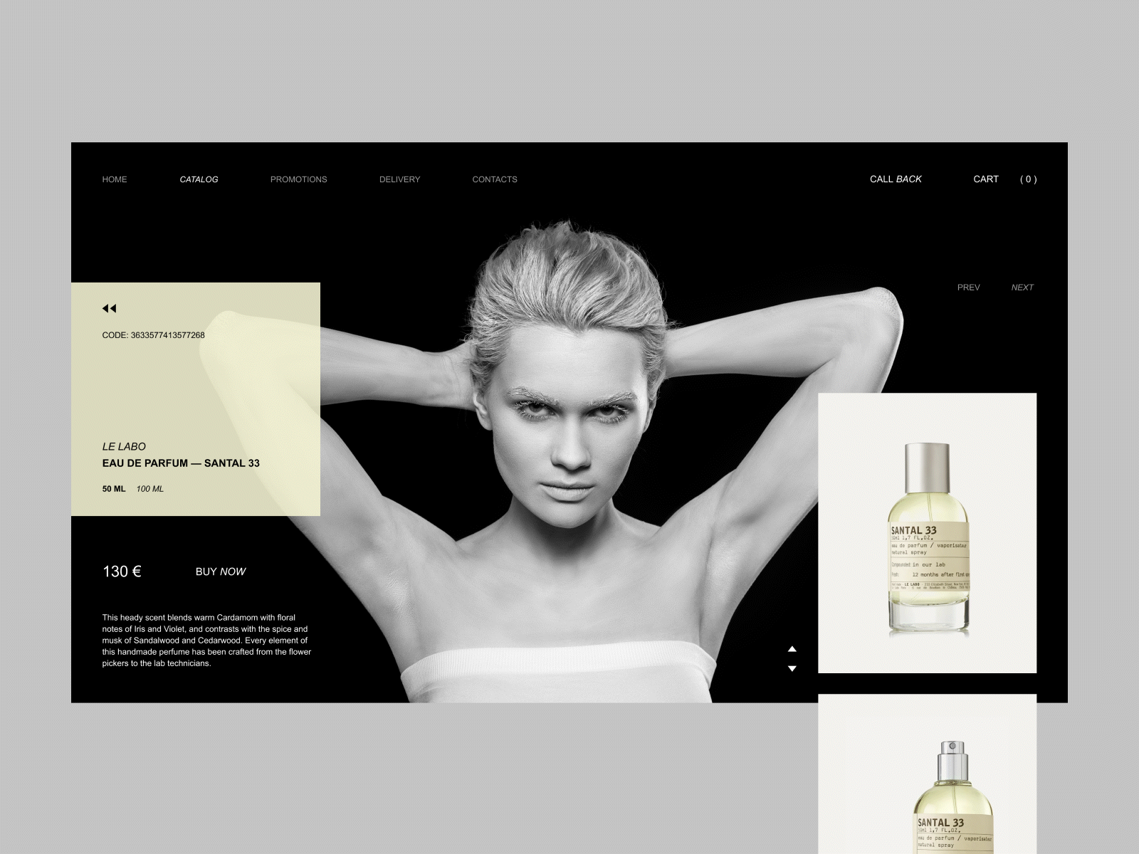 Santal 33 aroma beauty bouquet cologne cosmeticts dailyui fragrance minimal perfume product card webdesign