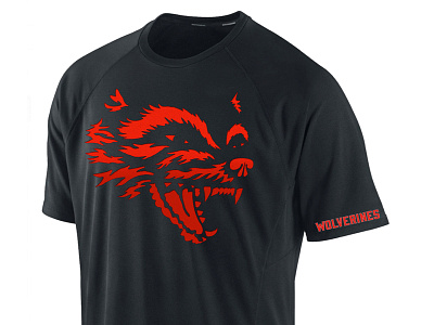 Wolverines Fanshirt baseball fan red sport team tshirt wolverine