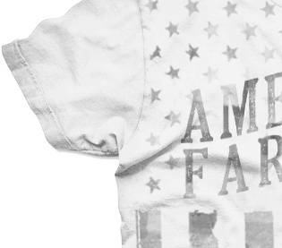 AF shirt american americana black blue distressed farmer farms iconic logo mark red shirt stars stripes t tshirt white