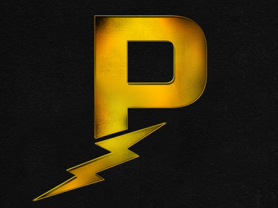 P black bolt design fast gold letter lighting motion orange p product storm texture thunder yellow