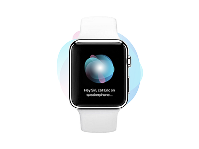 Siri Calling... 14 apple apple watch art branding call view creative design fake design icon illustration interacting iwatch san francisco sf pro siri siri animation ui ux