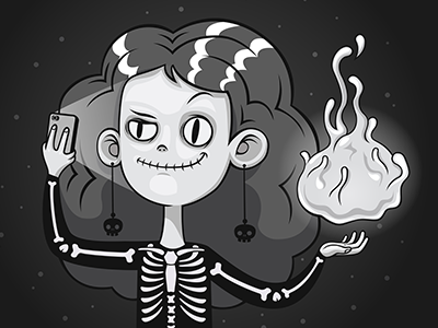 Character Selfie character illustration pictoplasma selfie skeleton