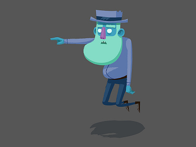 Grandpa as a Ghost character ghost granda grandfather old zombie