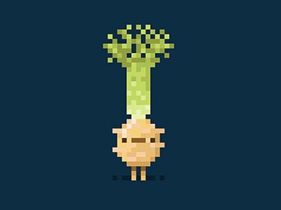 Celery character design food nature pixel pixel art veggies
