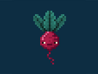 Red Beet character design food nature pixel pixel art veggies