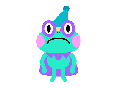 Sad Birthday Frog character characterdesign color digital digitalart draw drawing frog fun graphic haveaniceday work