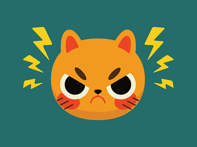 Angry Cat animal cat characterdesign illo illustration manekineko