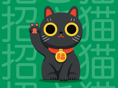 Maneki Neko animal cat characterdesign illo illustration manekineko
