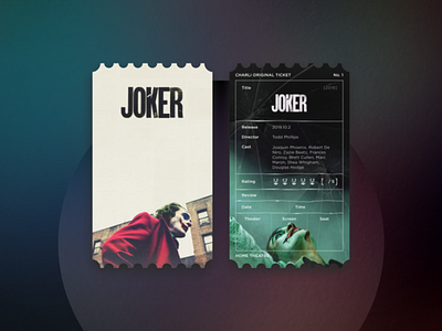 Joker Movie Ticket figma joker mockup ui visual design